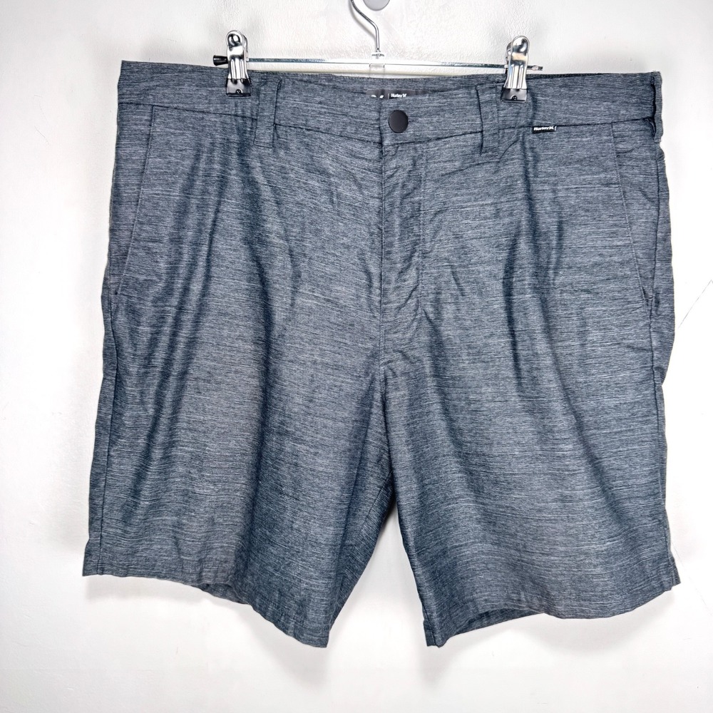 Hurley Dri-Fit Breathe Performance Shorts Sz 36 Gray Wicking Cotton Blend Hybrid - Picture 1 of 9